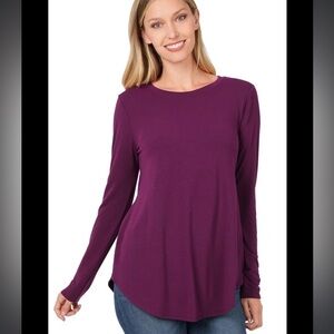 Nordstrom Size Medium Purple Bohemian Style Tunic Top